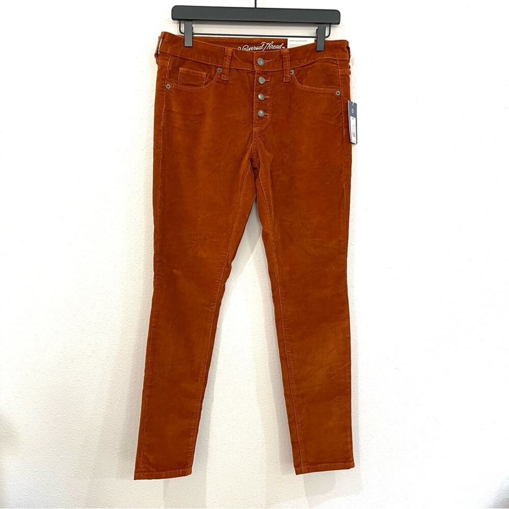 Universal Thread Mid Rise Skinny Corduroy Jeans in Fall Maple - Size 6 / 28R